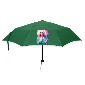 Heilige Maria Maria Madonna Mariana Jungfrau Maria Heilige - Regenschirm (klein) - Flaschengrün - Vorne