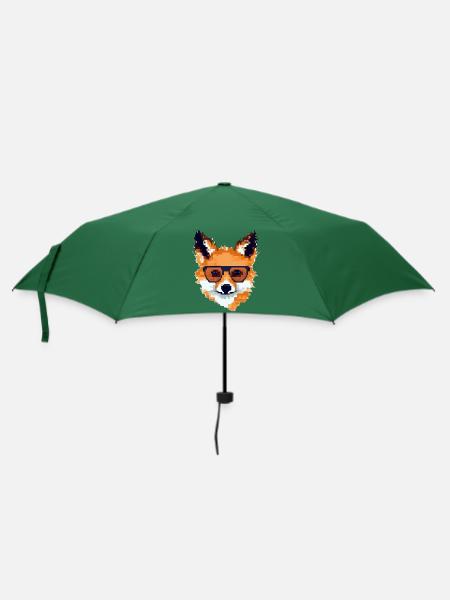 Pixolo der Fuchs - Regenschirm (klein) - Flaschengrün
