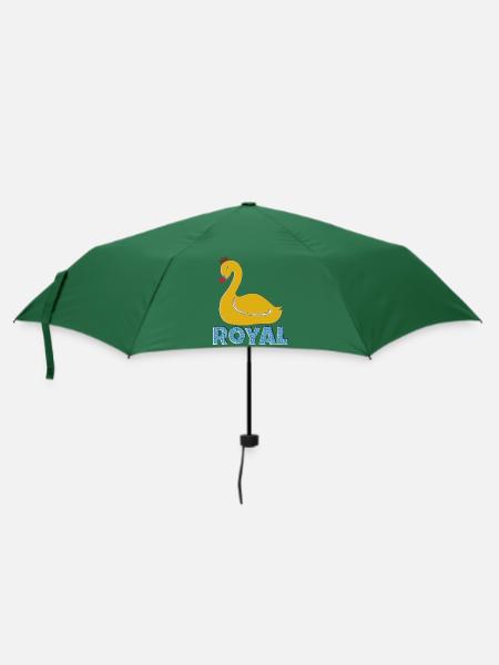 schwan royal - Regenschirm (klein) - Flaschengrün