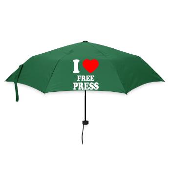 i love free press - Regenschirm (klein) - Flaschengrün - Vorne