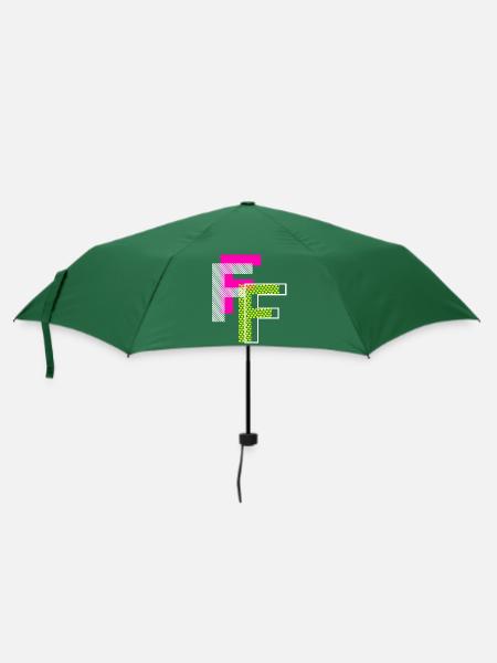 F Buchstabe - Regenschirm (klein) - Flaschengrün