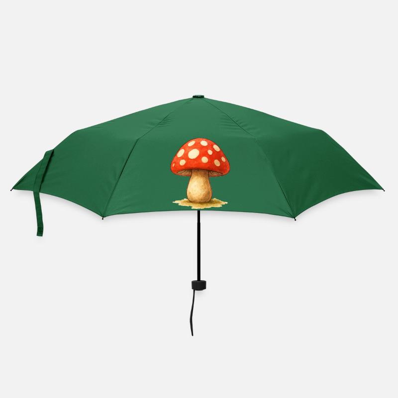 Pilz Comic Wasserfaben - Regenschirm (klein) - Flaschengrün