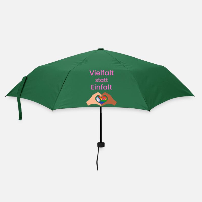 Vielfalt statt Einfalt - Regenschirm (klein) - Flaschengrün