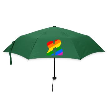 Schwule Liebe ist erotisch - Regenschirm (klein) - Flaschengrün - Vorne