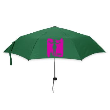 Bodybuilding - Gewichtheben - Fitness - Workout - Regenschirm (klein) - Flaschengrün - Vorne