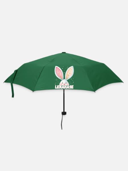 Name Lena Hase Lenahase Kosename - Regenschirm (klein) - Flaschengrün