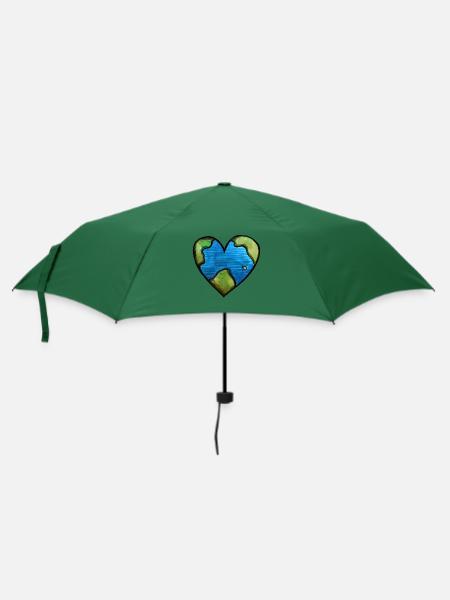 Erde - Regenschirm (klein) - Flaschengrün