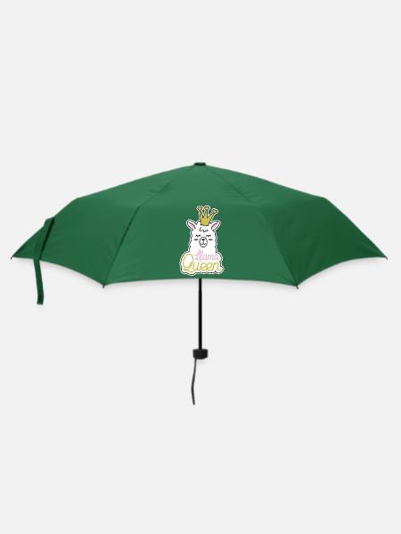 Lama Lama Alpaka Lama Lama Königin - Regenschirm (klein) - Flaschengrün