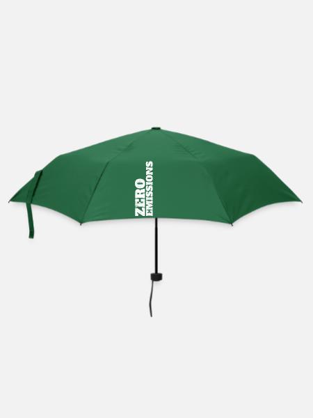 Zero Emissions / elektrisch fahren / Elektroauto - Regenschirm (klein) - Flaschengrün