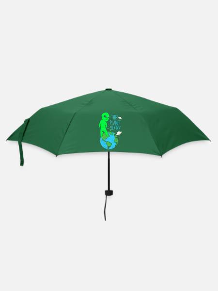 Aliens - Regenschirm (klein) - Flaschengrün