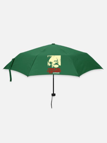 Kommunismus Lenin Marx Klassenkampf Sozial - Regenschirm (klein) - Flaschengrün