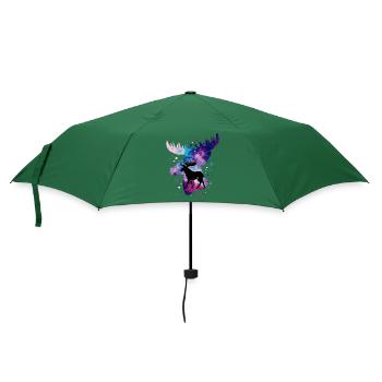 Elch - Regenschirm (klein) - Flaschengrün - Vorne