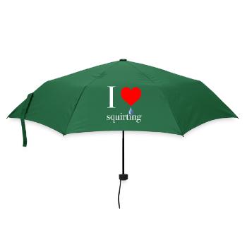 Squirting lustiger Spruch Sex Frau - Regenschirm (klein) - Flaschengrün - Vorne