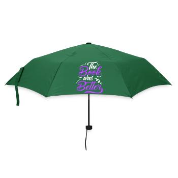 Das Buch war besser Bücherwurm Leser Lesegeschenk - Regenschirm (klein) - Flaschengrün - Vorne