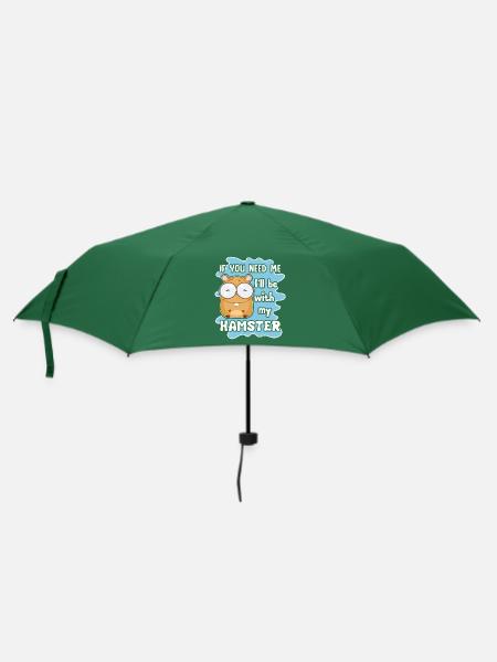 Hamster Ich werde mit meinem Hamster sein - Regenschirm (klein) - Flaschengrün