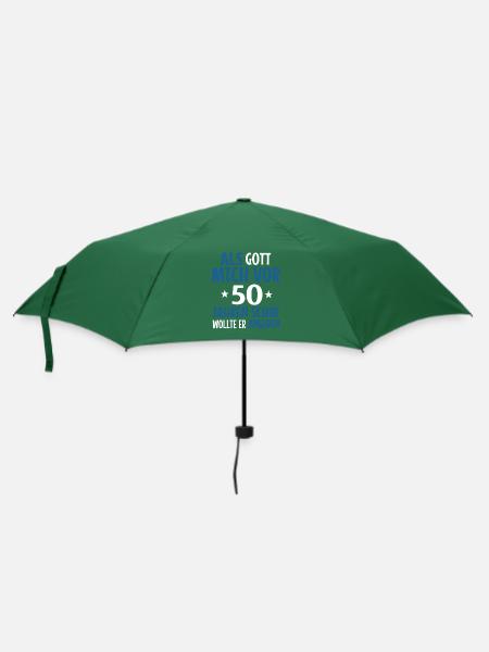 geburtstag 50 - Regenschirm (klein) - Flaschengrün