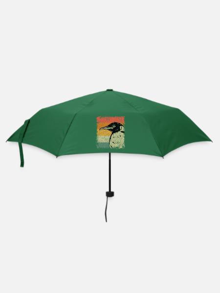 Vintage Pinguin Wildtier Tier Geschenk - Regenschirm (klein) - Flaschengrün