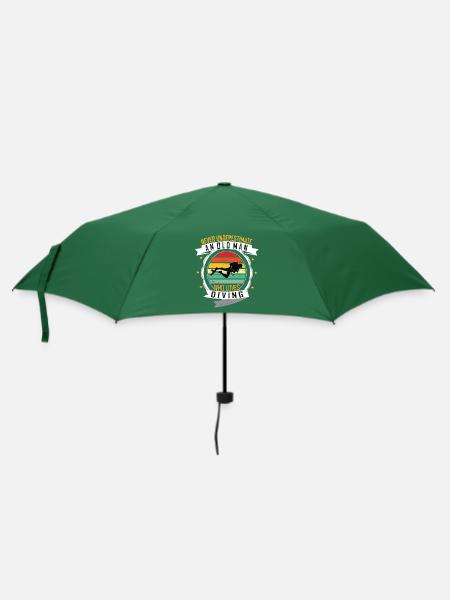 Tauchen alten Mann lustiger Spruch - Regenschirm (klein) - Flaschengrün