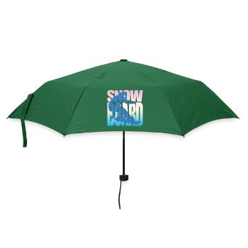 Snowboard Snowboard Geschenk für einen Snowboarder - Regenschirm (klein) - Flaschengrün - Vorne