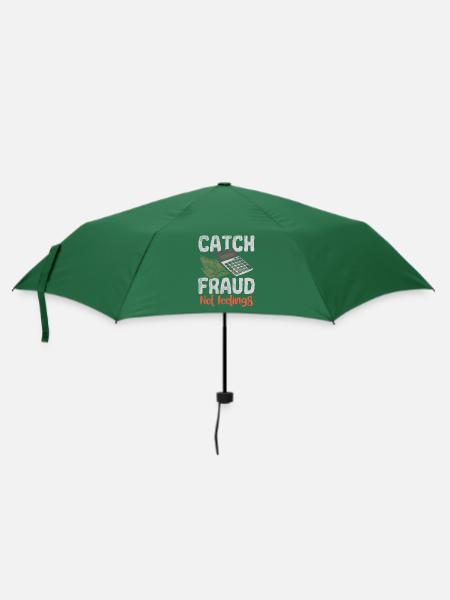 Catch Fraud Not Feelings - Regenschirm (klein) - Flaschengrün