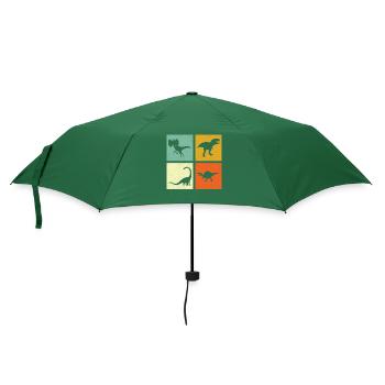 Dino Dinosaurier - Regenschirm (klein) - Flaschengrün - Vorne