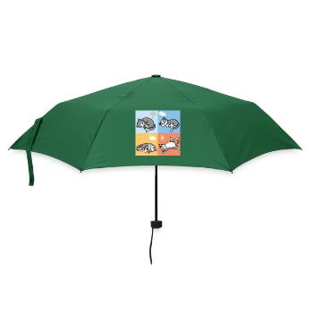 lustige Schlafende Wetter Katzen kuschel outfit - Regenschirm (klein) - Flaschengrün - Vorne