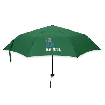 Geil Geiler Saarländer - Regenschirm (klein) - Flaschengrün - Vorne