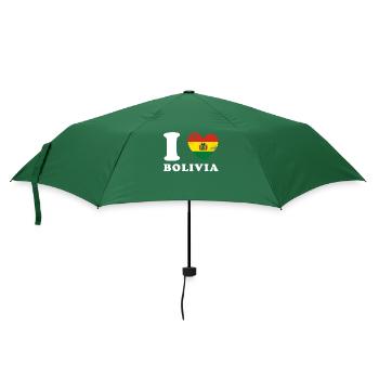 Ich liebe Bolivien - Regenschirm (klein) - Flaschengrün - Vorne