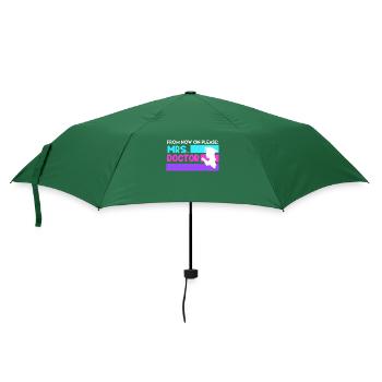 Frau Doktor 2022 Doktortitel - Regenschirm (klein) - Flaschengrün - Vorne