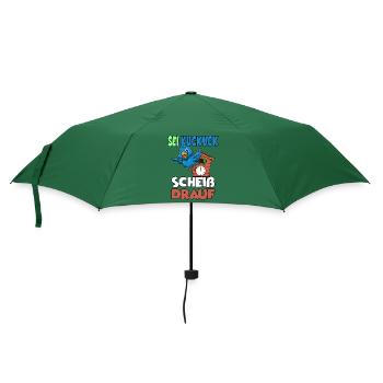 Sei Kuckuck Scheiss drauf - Regenschirm (klein) - Flaschengrün - Vorne