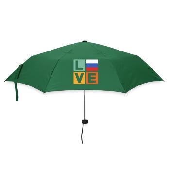 Russland Liebe - Regenschirm (klein) - Flaschengrün - Vorne