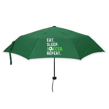 Eat sleep soccer repeat - Regenschirm (klein) - Flaschengrün - Vorne
