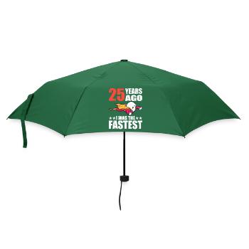 25 Jahre War Ich Der Schnellste 25. Geburtstag - Regenschirm (klein) - Flaschengrün - Vorne