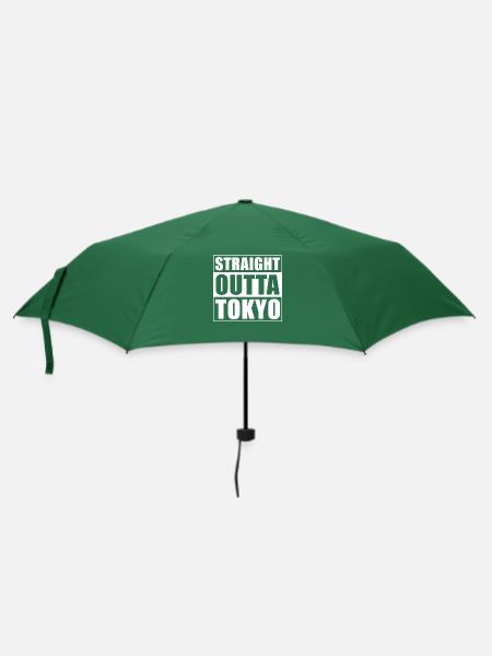 Straight outta Tokyo - Regenschirm (klein) - Flaschengrün
