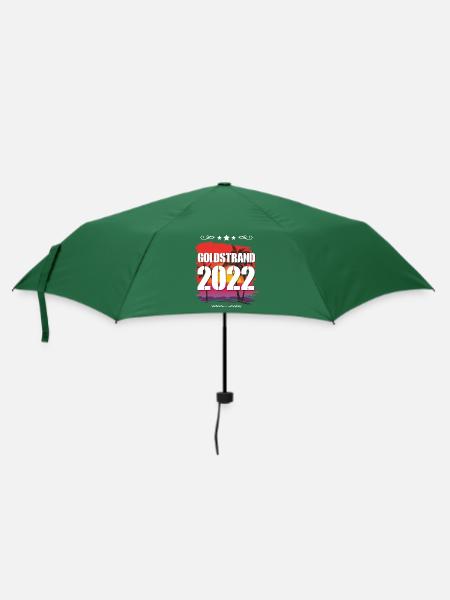 Goldstrand 2022 - Regenschirm (klein) - Flaschengrün