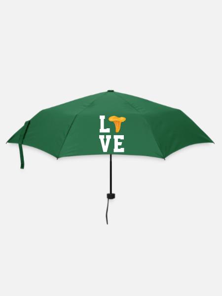 Liebe Pfifferling - Regenschirm (klein) - Flaschengrün