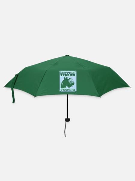 Scottish Terrier Grandpa Hundebesitzer Geschenk - Regenschirm (klein) - Flaschengrün