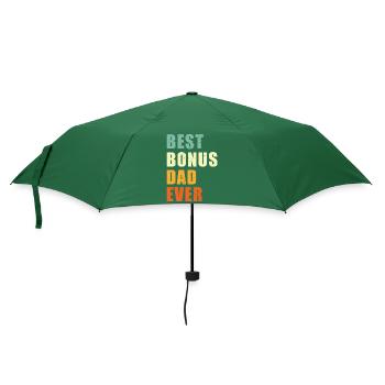 Best Bonus Dad ever - Regenschirm (klein) - Flaschengrün - Vorne