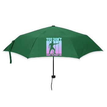 Du willst nicht gegen mich kämpfen - Regenschirm (klein) - Flaschengrün - Vorne