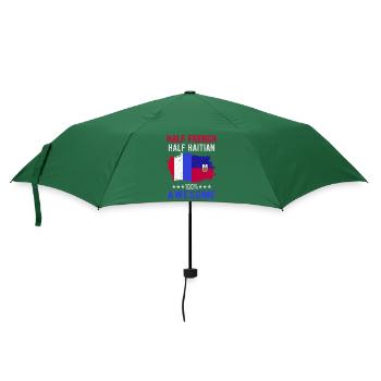 Halb Franzose Halb Haitianer - Regenschirm (klein) - Flaschengrün - Vorne