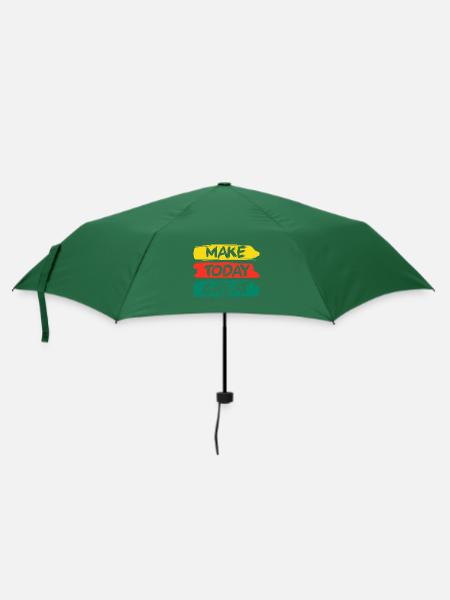 Make Today Great - Regenschirm (klein) - Flaschengrün