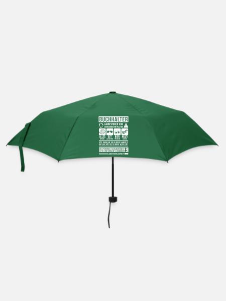 Buchhalter Spruch lustig - Regenschirm (klein) - Flaschengrün