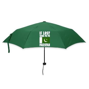 Pakistan Flagge Spruch - Regenschirm (klein) - Flaschengrün - Vorne