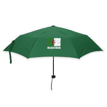 Algerien Flagge Grunge Algerien Fahne - Regenschirm (klein) - Flaschengrün - Vorne