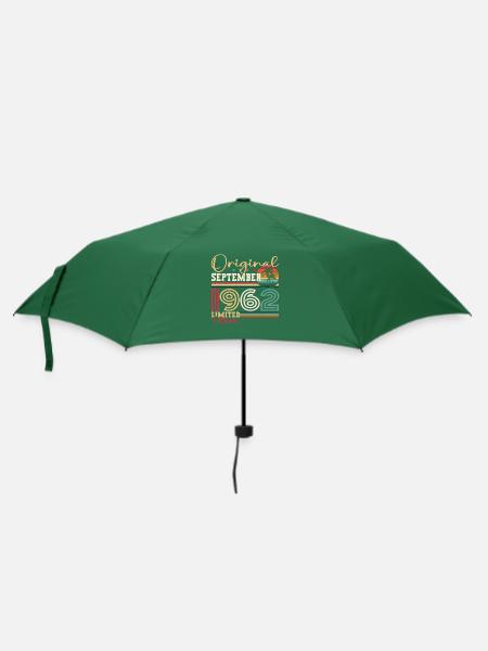 Original September Vintage 1962 Geburtstag Lustig - Regenschirm (klein) - Flaschengrün