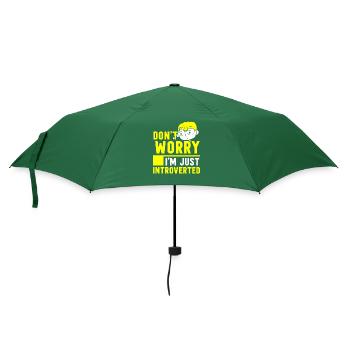 Keine Sorge Ich Bin Nur Introvertiert Schüchtern - Regenschirm (klein) - Flaschengrün - Vorne