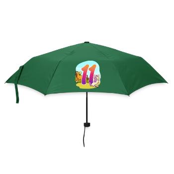 11. Geburtstag Reiten Pferde-thema Eleven Party - Regenschirm (klein) - Flaschengrün - Vorne