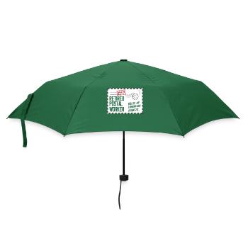 Lustiger Postbeamte Rentner - Regenschirm (klein) - Flaschengrün - Vorne