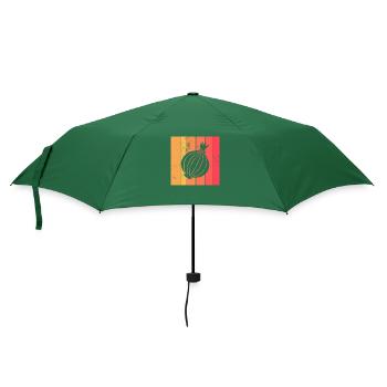 Onion Lover Retro Vegetables Vegan Gift idea - Regenschirm (klein) - Flaschengrün - Vorne