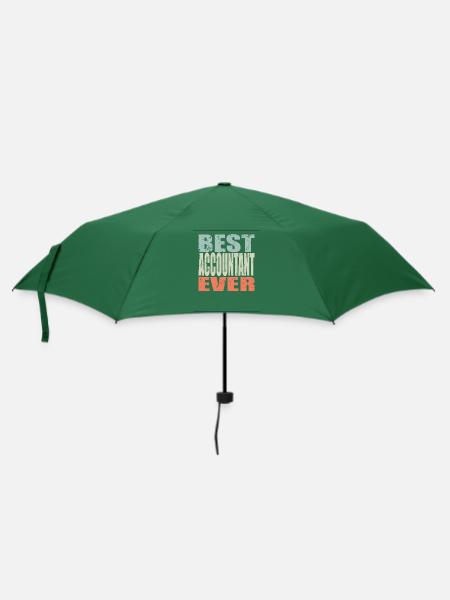 Best Buchhalter ever Buchhalter Geschenk - Regenschirm (klein) - Flaschengrün